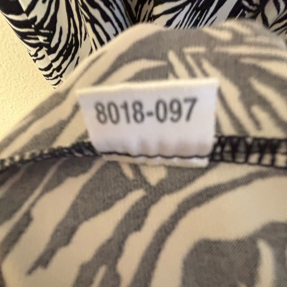 LOFT Black and White Patterned Mini Dress - Picture 5 of 7